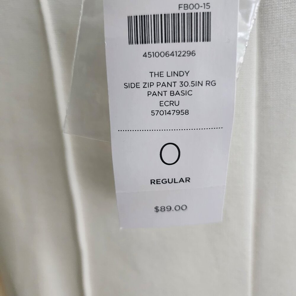 White straight legged slack nwt